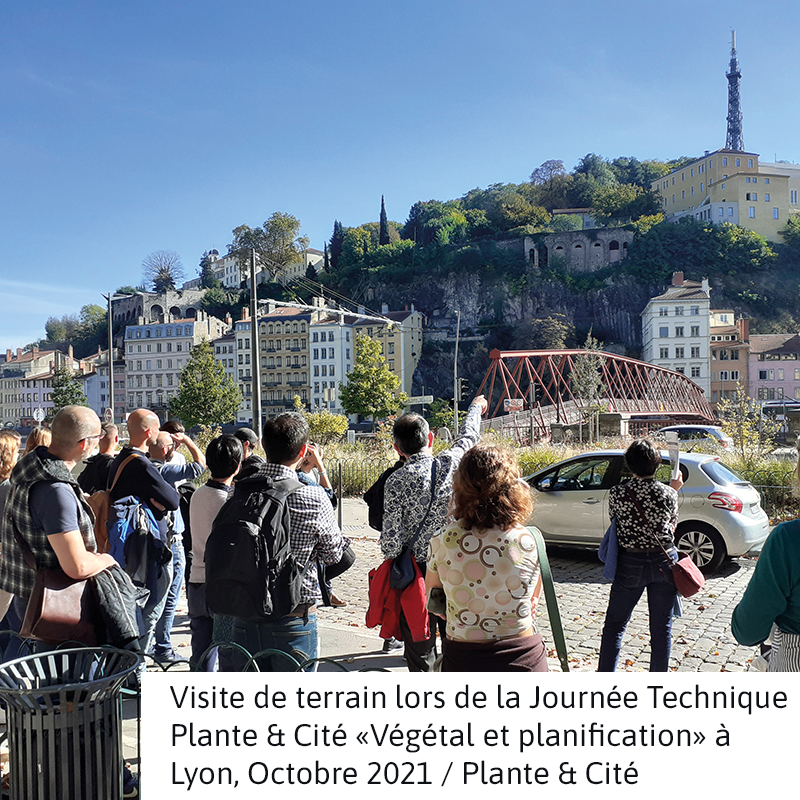 Visite de terrain lors de la Journée Technique Plante & Cité «Végétal et planification» à Lyon, Octobre 2021 / Plante & Cité